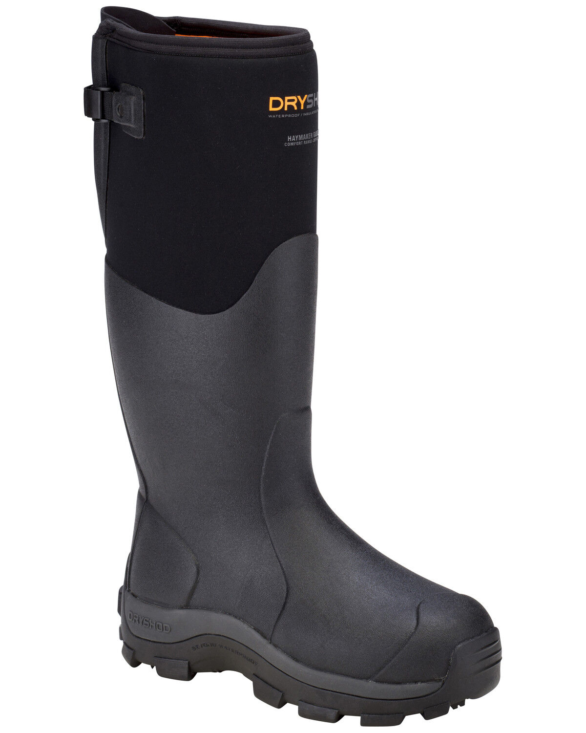 Image #1 - Dryshod Men's Haymaker Gusset Boots - Soft Toe, Black, hi-res