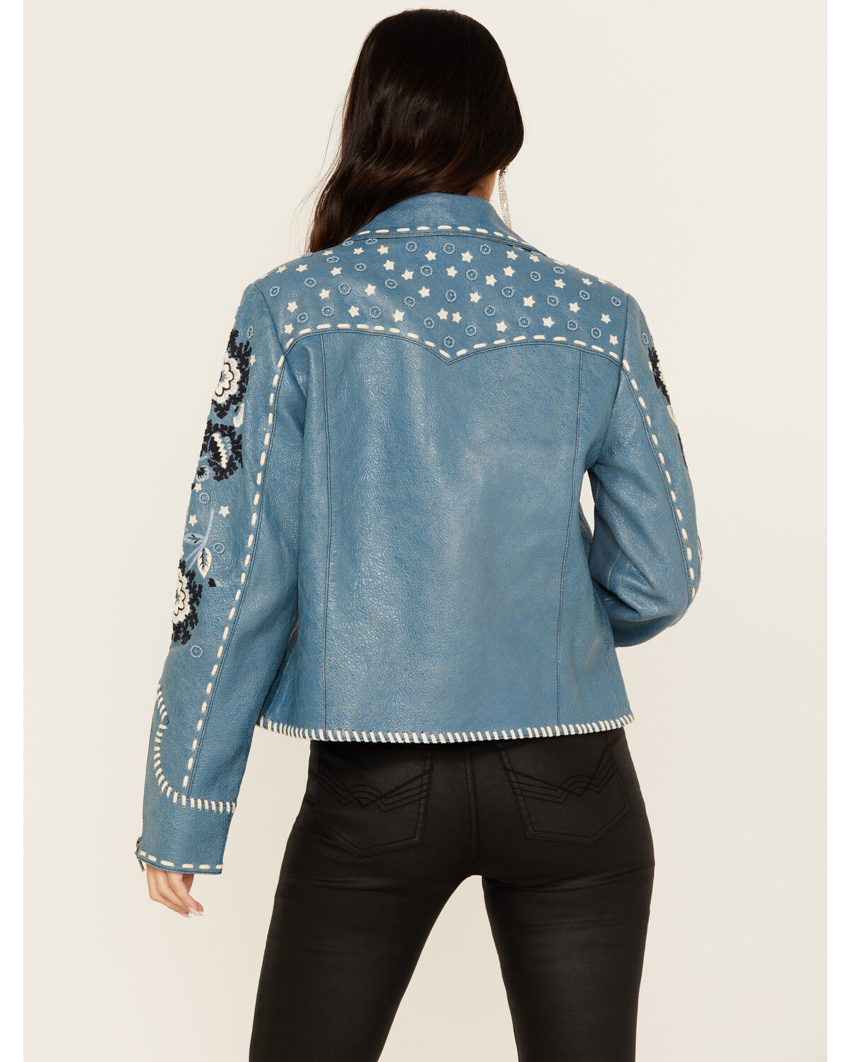 Image #4 - Double D Ranch Women's Floral Leather Jacket, , hi-res