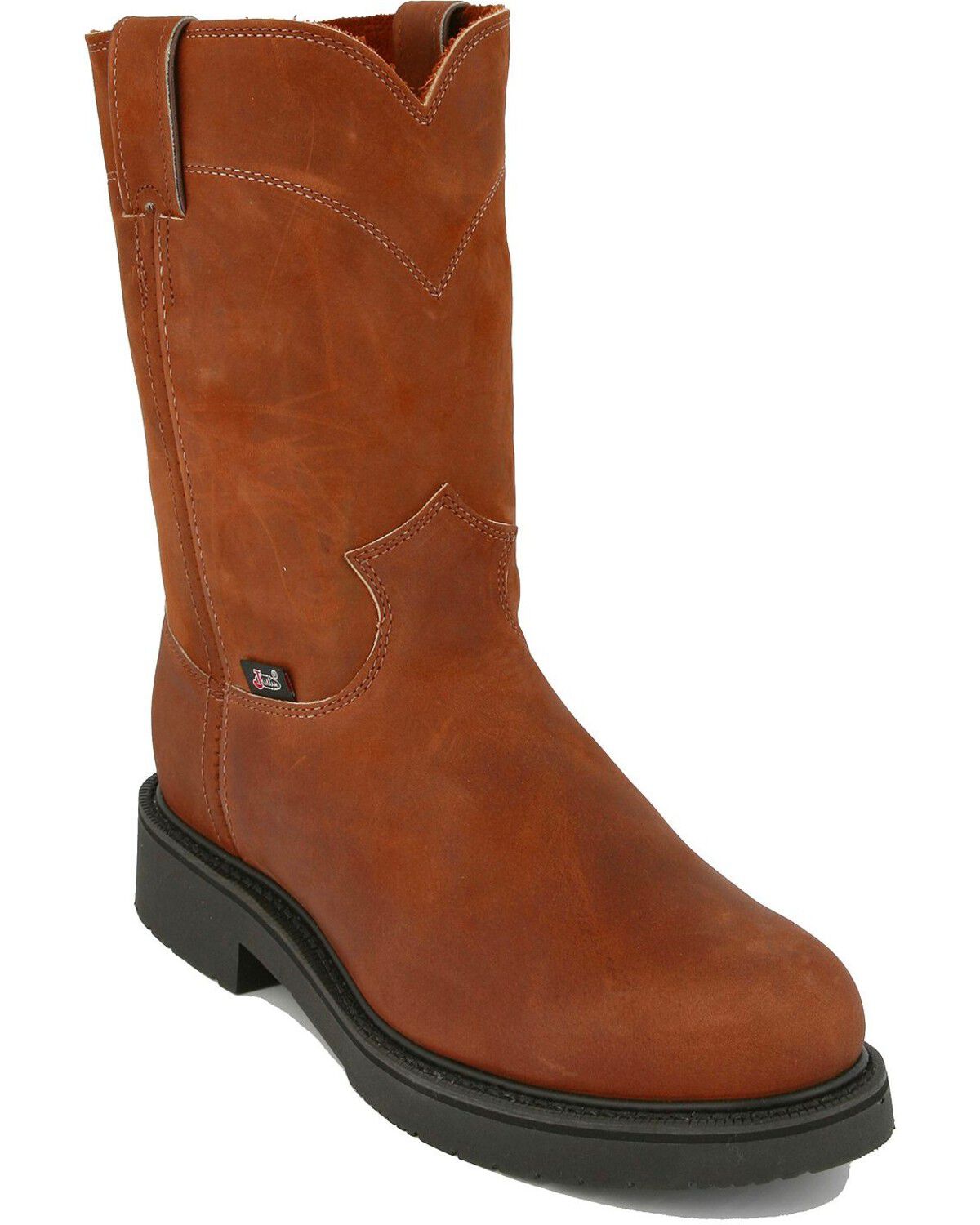 justin pull on work boots