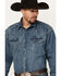 Stetson Denim Snap Western Shirt, Denim, hi-res