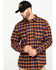 Hawx Men's Multi Fashion Stretch Plaid Flannel Long Sleeve Work Shirt , Multi, hi-res