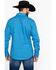 Rock 47 by Wrangler Men's Long Sleeve Western Shirt, Turquoise, hi-res