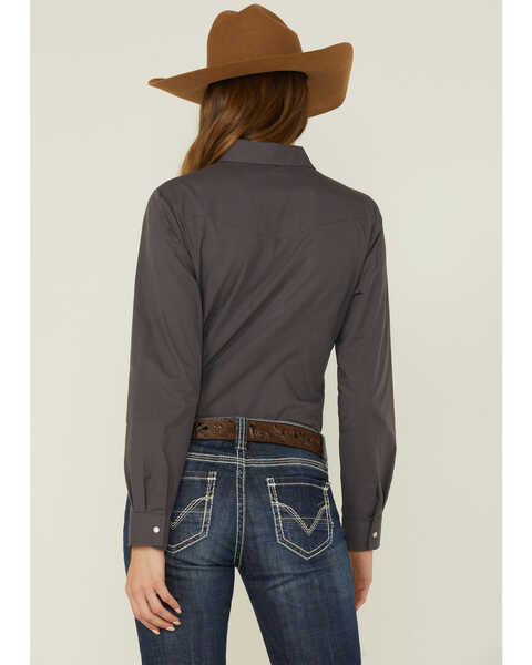 Image #3 - Roper Women's Solid Long Sleeve Snap Western Shirt, , hi-res