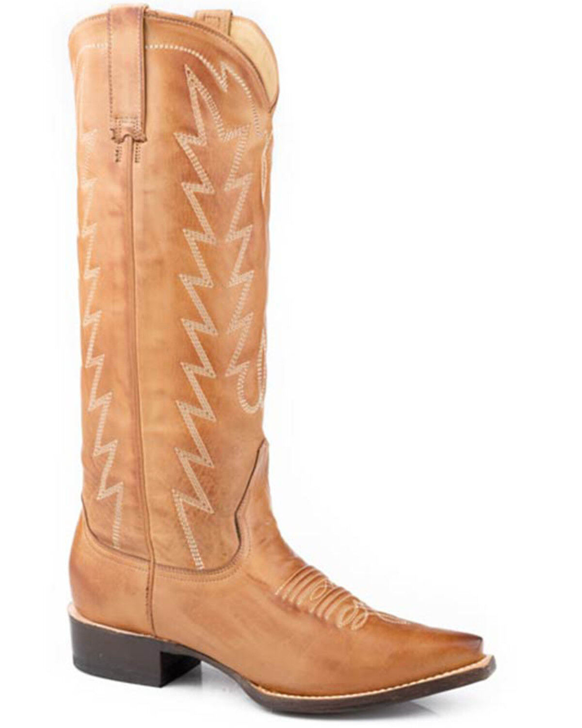 Image #1 - Stetson Women's Dove Tall Western Boots - Snip Toe, Brown, hi-res