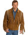 Image #1 - Liberty Wear Bone Fringed Leather Jacket - Big & Tall, Dark Brown, hi-res