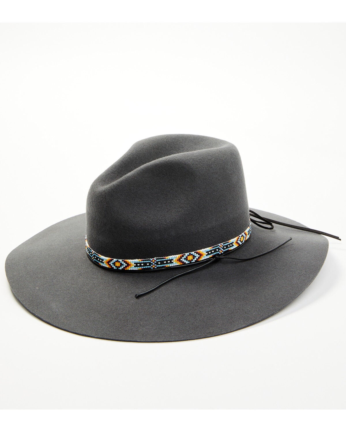 Shyanne Women's Zimabead Wool Felt Western Fashion Hat, Grey, hi-res