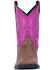 Image #5 - Dan Post Girls' 9" Punky Western Boots - Broad Square Toe, Tan, hi-res