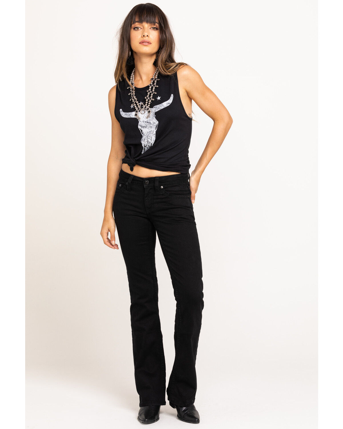Image #6 - Shyanne Women's Riding Bootcut Jeans, Black, hi-res