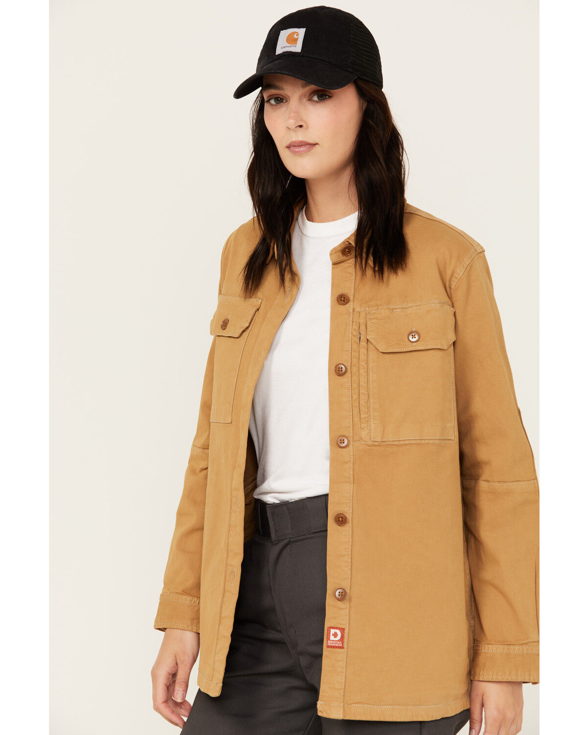 Image #2 - Dovetail Workwear Women's Oahe Work Jacket, Khaki, hi-res