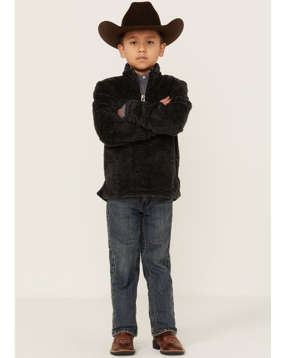 Image #4 - Roper Boys' Polar Fleece 1/4 Zip Front Pullover , , hi-res