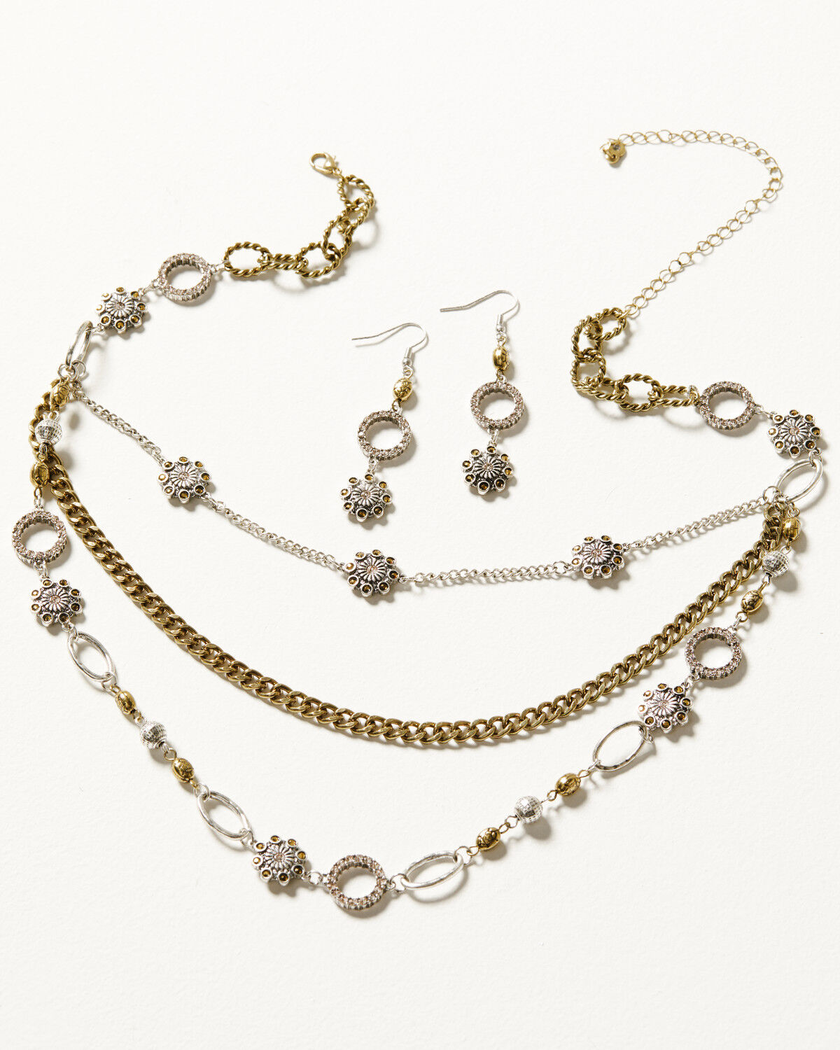 Image #1 - Shyanne Women's Champagne Chateau Jasper Multilayered Jewelry Set - 2 Piece, Multi, hi-res