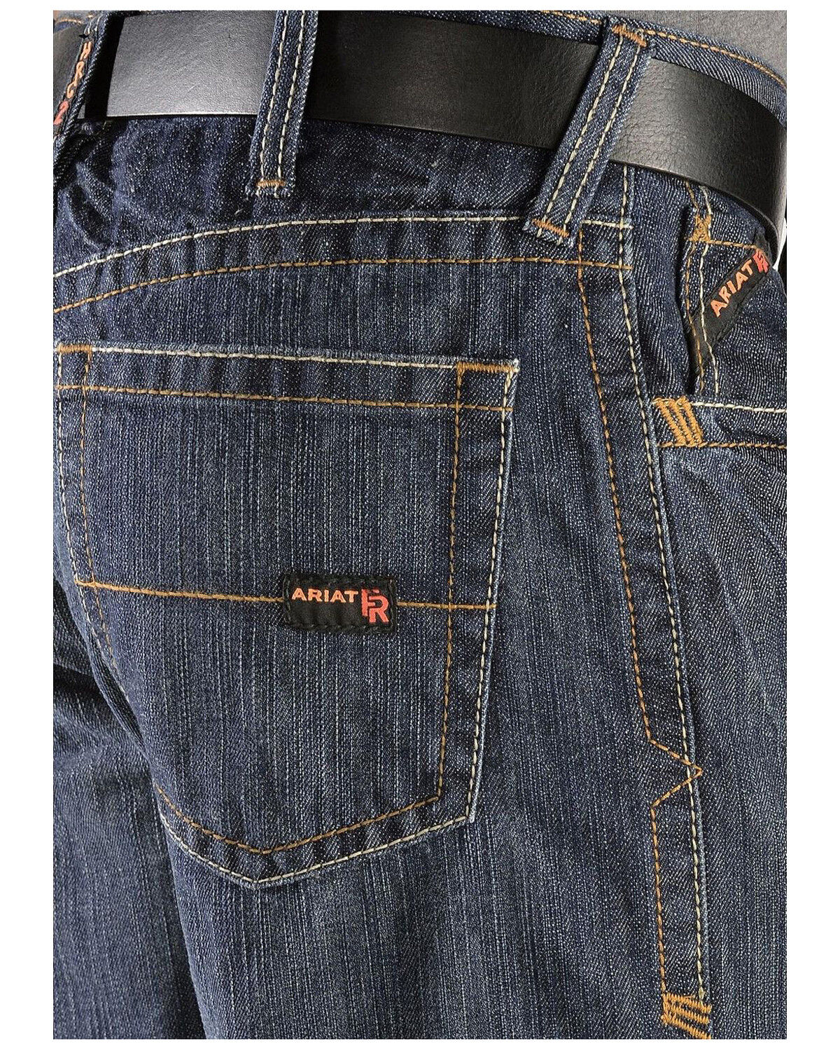 Image #3 - Ariat Men's FR Loose Fit Shale Work Jeans - Big, Indigo, hi-res