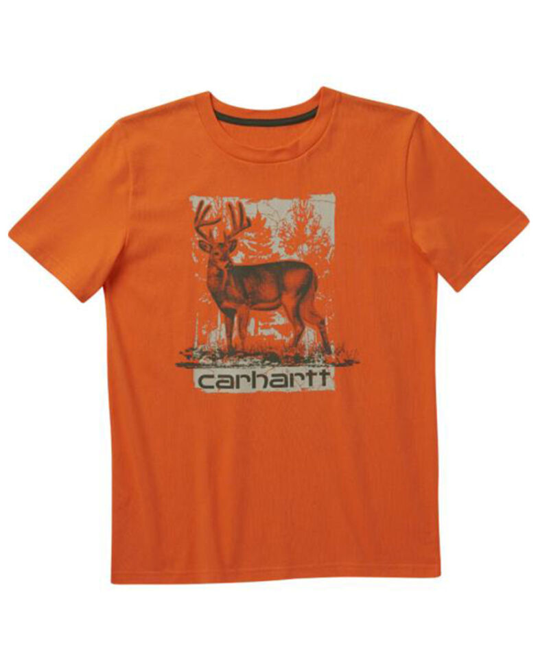 Carhartt Toddler-Boys' Deer Graphic T-Shirt, Orange, hi-res
