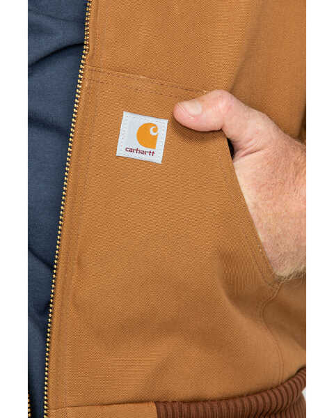 Image #3 - Carhartt Quilted Flannel-Lined Duck Active Jacket, Carhartt Brown, hi-res
