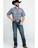 Jack Daniel's Men's Textured Plaid Print Short Sleeve Western Shirt , Black, hi-res