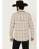 Image #4 - Brothers and Sons Men's Alva Plaid Print Long Sleeve Button-Down Western Shirt, White, hi-res