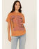 Image #1 - Cleo + Wolf Women's Eagle Short Sleeve Boyfriend Graphic Tee, Rust Copper, hi-res