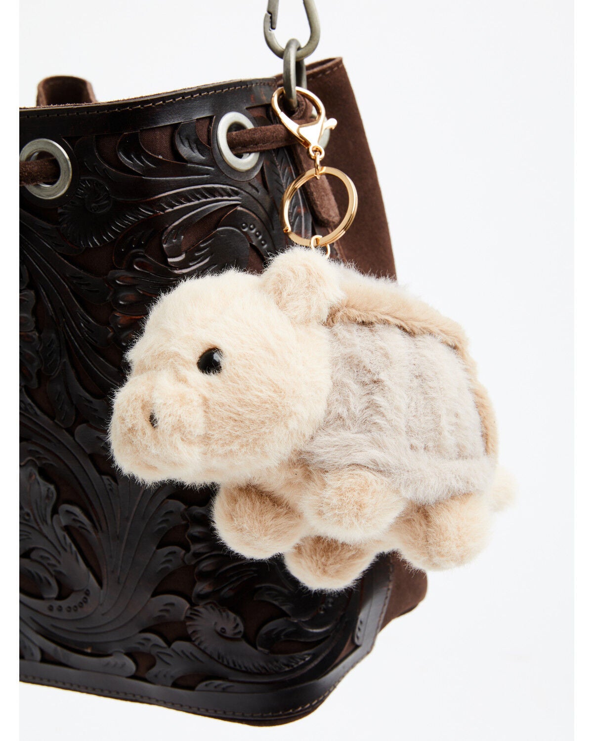 Image #1 - Shyanne Armadillo Plush Bag Charm, Tan, hi-res