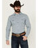 Image #1 - Gibson Men's Stevenson Floral Print Long Sleeve Snap Western Shirt, White, hi-res