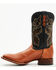 Image #3 - Cody James Men's Exotic Ostrich Western Boots - Broad Square Toe, Cognac, hi-res
