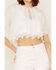 Image #3 - Z&L Women's Swiss Dot Costa Crop Top, White, hi-res