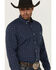 Image #2 - RANK 45® Men's Repocharge Geo Print Long Sleeve Button-Down Stretch Western Shirt, Navy, hi-res