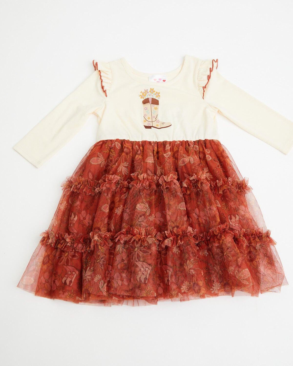 Image #1 - Sugar California Toddler Girls' Cowgirl Boot Floral Print Dress, Multi, hi-res