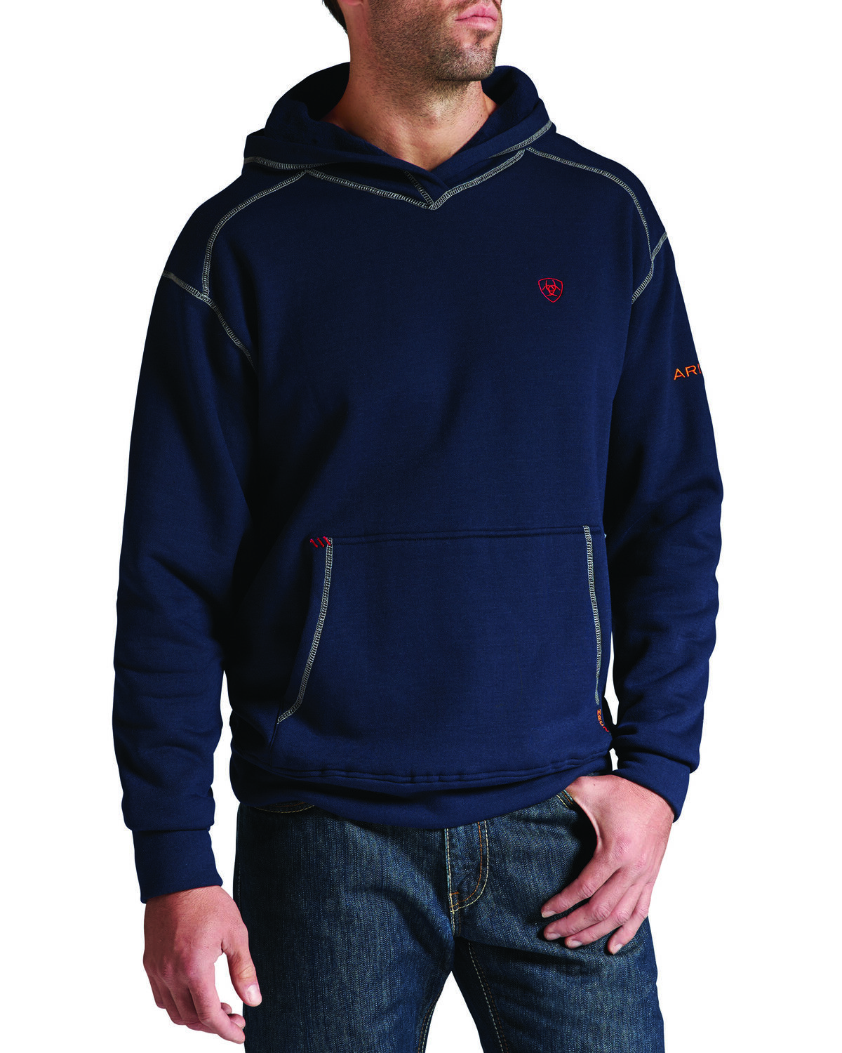 Image #2 - Ariat Men's Flame-Resistant Polartec Hooded Work Sweatshirt - Big and Tall, , hi-res