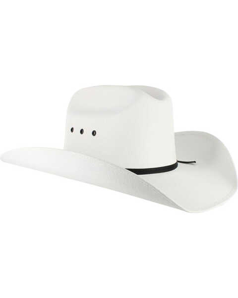 Cody James Kids' Straw Cowboy Hat, White, hi-res