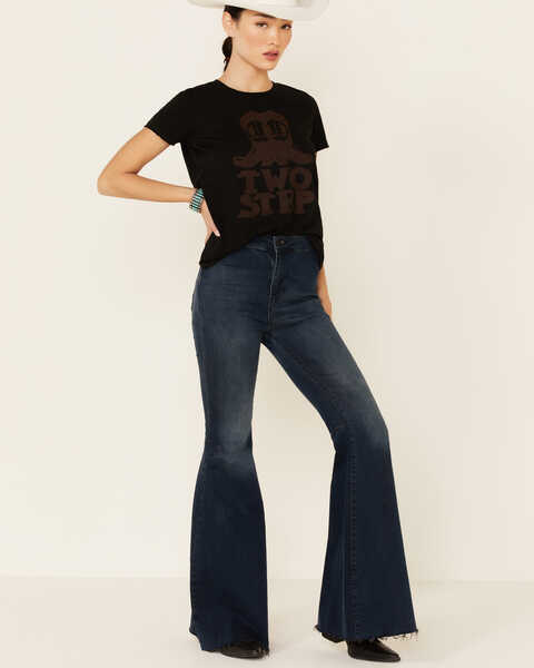 Image #2 - Bandit Women's Two Step Boots Short Sleeve Graphic Tee , Rust Copper, hi-res