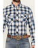 Image #3 - Wrangler Men's Logo Plaid Print Long Sleeve Button-Down Western Shirt, Blue, hi-res