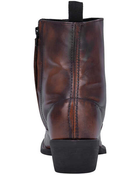 Laredo Men's Antique Tan Side Zipper Western Boots - Round Toe, Tan, hi-res