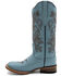 Image #3 - Ferrini Women's Ella Cross Western Boots - Broad Square Toe, Aqua, hi-res