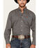 Image #3 - Cinch Men's Floral Geo Print Long Sleeve Button-Down Stretch Western Shirt, Navy, hi-res