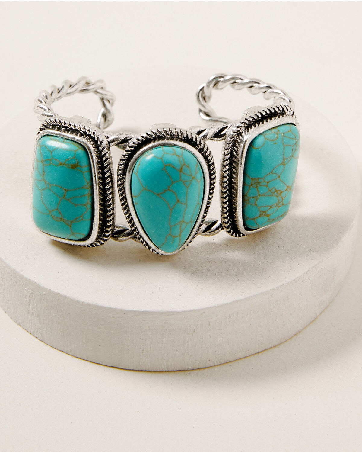 Image #1 - Idyllwind Women's The Perfect Trio Turquoise Cuff Bracelet, Silver, hi-res