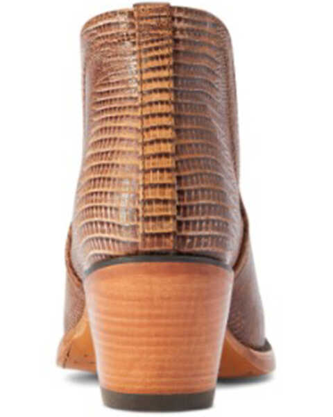 Image #3 - Ariat Women's Dixon Lizard Print Western Fashion Booties - Snip Toe , Brown, hi-res