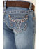 Shyanne Girls' Medium Wash Longhorn Pocket Regular Bootcut Jeans - Little, Blue, hi-res