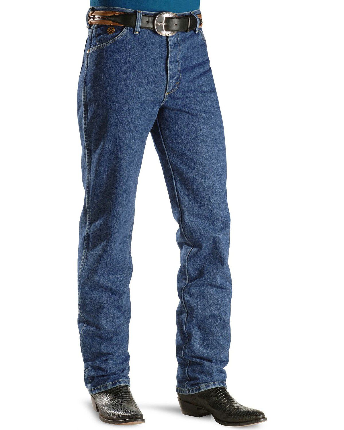 Image #2 - George Strait by Wrangler Men's 936 Slim Fit Jeans, Denim, hi-res