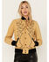 Image #2 - Western & Co Women's Embroidered Leather Bomber Jacket , Tan, hi-res