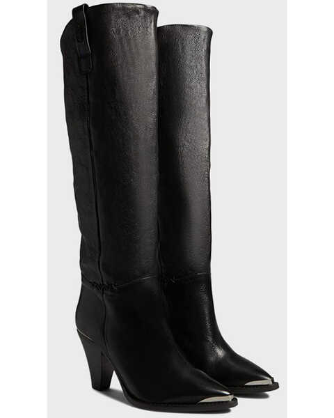 Free People Women's Stevie Western Boots - Pointed Toe , Black, hi-res