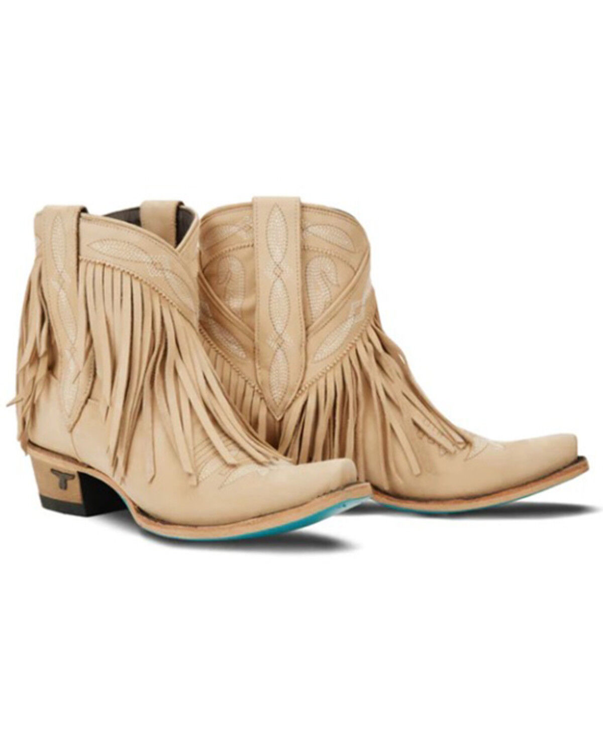 Image #1 - Lane Women's Senita Falls Western Booties - Snip Toe, Ivory, hi-res