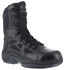 Reebok Women's Stealth 8" Lace-Up Black Side-Zip Work Boots - Composite Toe, Black, hi-res