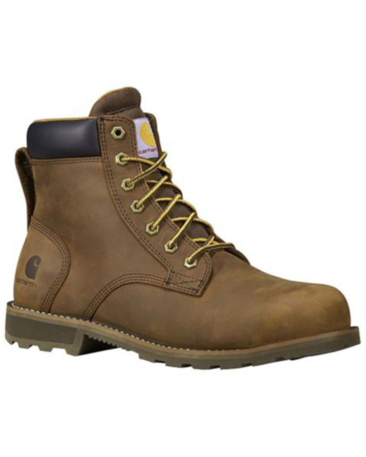Image #1 - Carhartt Men's 6" Frontier Waterproof Work Boots - Steel Toe, Brown, hi-res