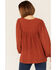 Image #3 - Flying Tomato Women's Embroidered Long Sleeve Peasant Top, Rust Copper, hi-res