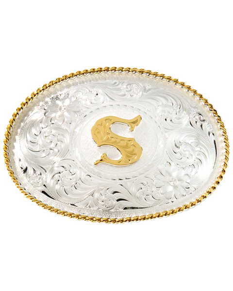 Image #1 - Montana Silversmiths Men's Initial "S" Buckle, Silver, hi-res
