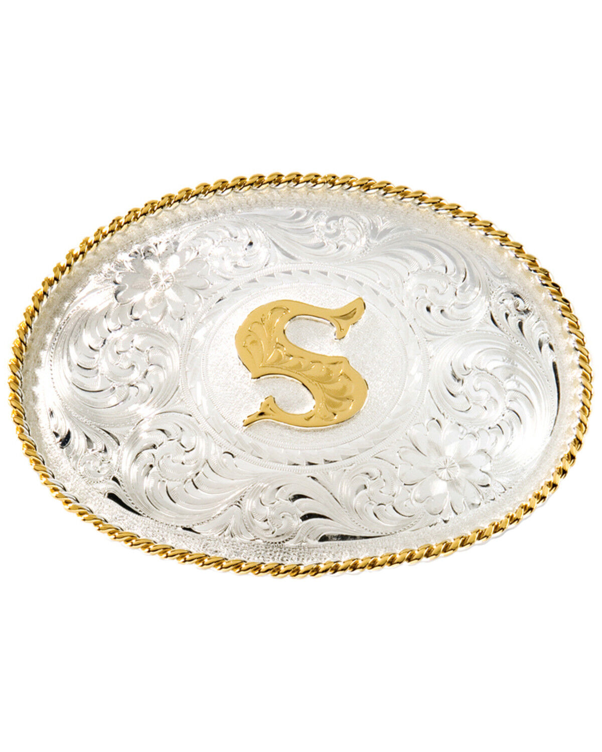 Image #1 - Montana Silversmiths Men's Initial "S" Buckle, Silver, hi-res