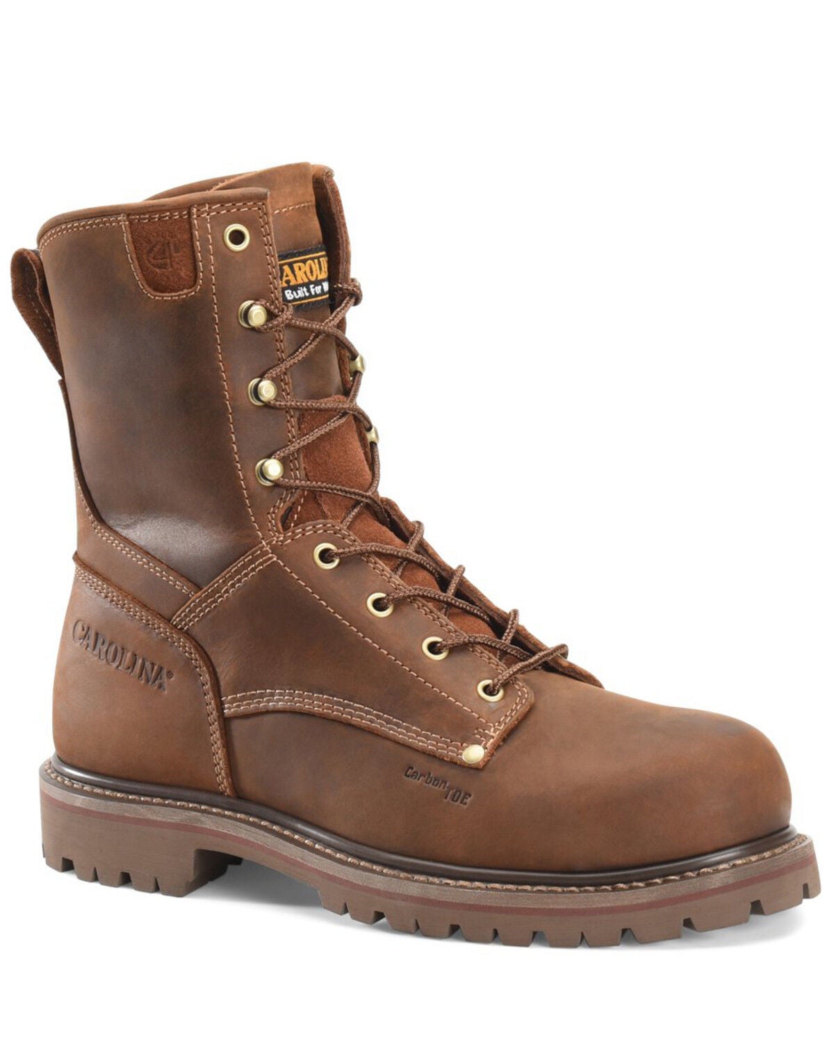 Carolina Men's Unlined 28 Work Boots - Composite Toe, Brown, hi-res