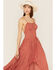 Image #2 - Molly Bracken Women's Printed Asymmetrical High-Low Dress, Red, hi-res
