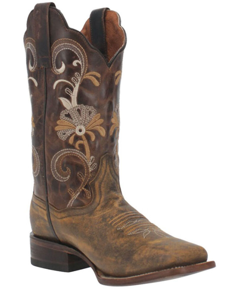 Dan Post Women's Sabina Western Boots - Wide Square Toe, Tan, hi-res