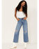 Image #1 - Wrangler Women's Medium Wash High Rise Relaxed Mom Jeans, Blue, hi-res